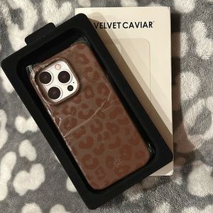Velvet Caviar Chocolate Leopard iPhone 14 Pro Case